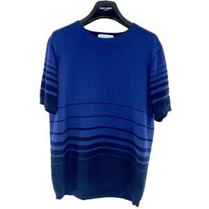 TOMORROWLAND TRICOT‎ JAPAN T-Shirt Tee Size M Mens Blue Strip Woven